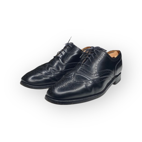 Polo Ralph Lauren ❁ Classic Oxford Wingtip Dress Shoes ❁ Black Leather ❁ 11.5 - Picture 8 of 17